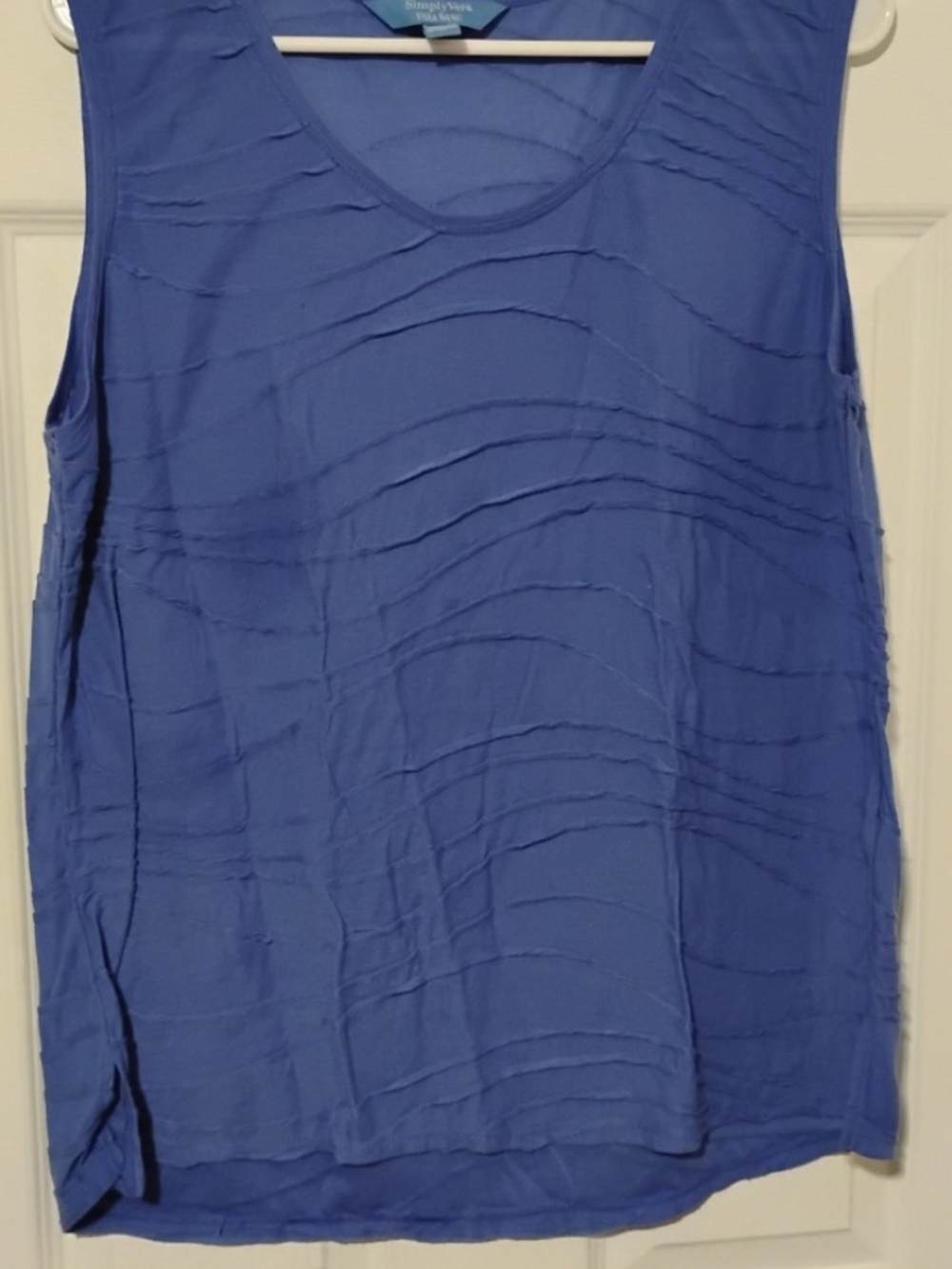 Simply Vera Vera Wang Lavender Textured Wave Top Size XL